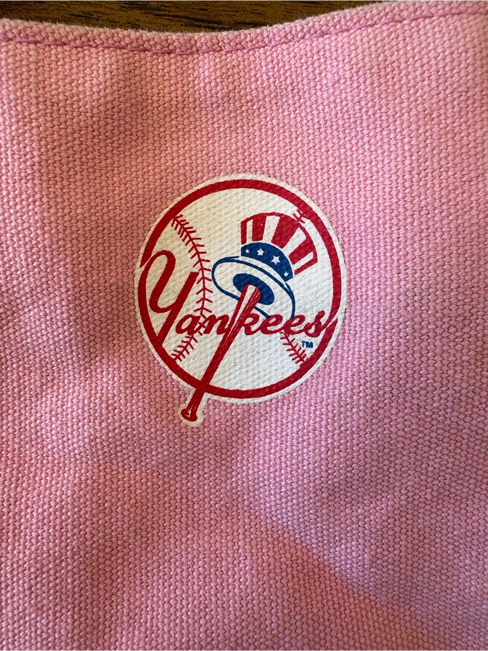 MLB Yankees “I Love Derek Jeter” Pink Canvas Tote Bag